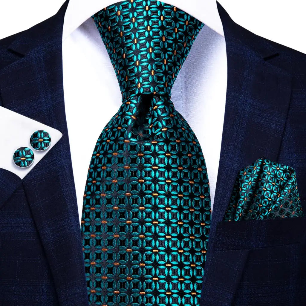 Men's Black Paisley Formal Necktie | Polyester Dress Tie