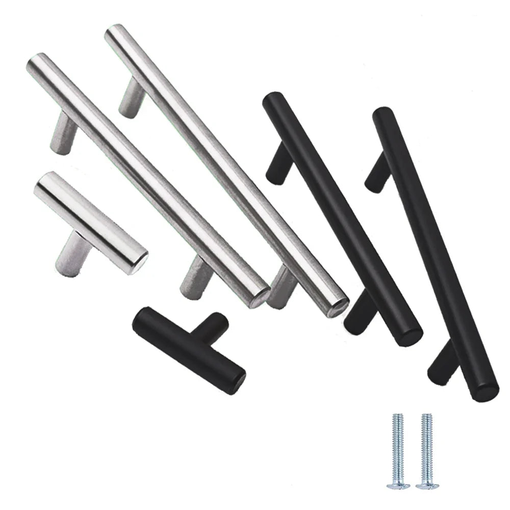 Stainless Steel T-Bar Cabinet Pulls & Drawer Handles Cabinet Drawer Pulls Qme