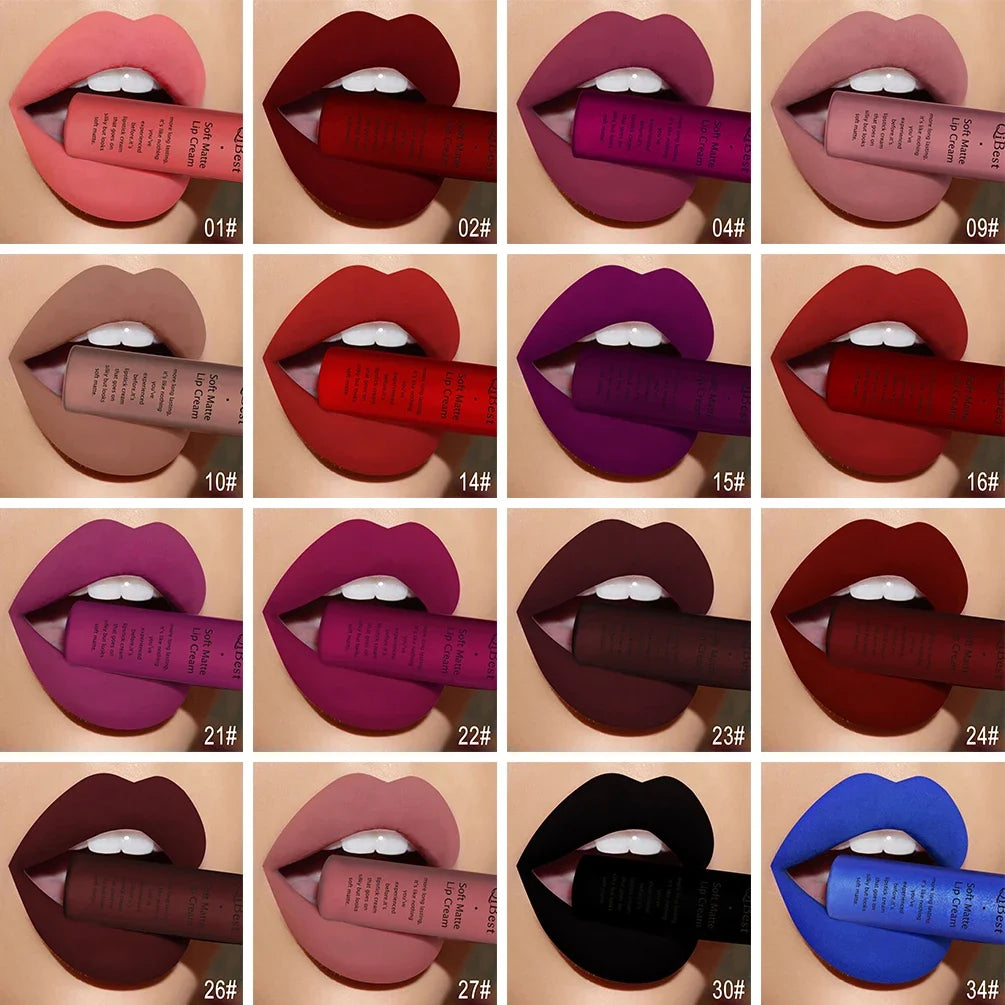 Velvet Matte Lip Gloss – Long-Lasting Non-Transfer | 29 Shades Matte Lip Gloss Qme