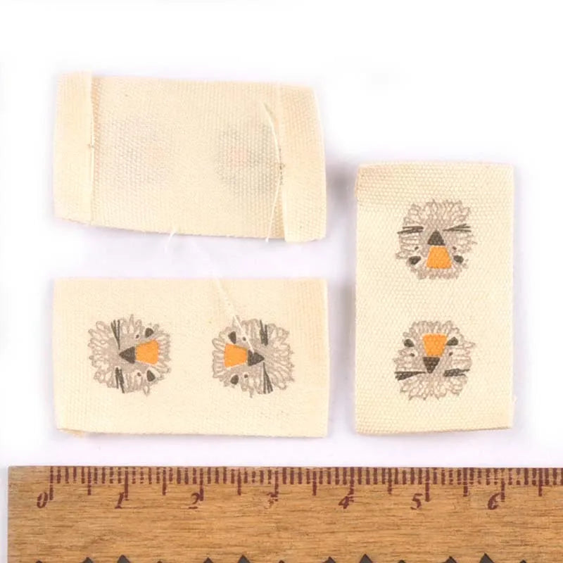 Mixed Animal Print Cotton Woven Labels 50pcs – DIY Sewing Woven Sewing Labels Qme