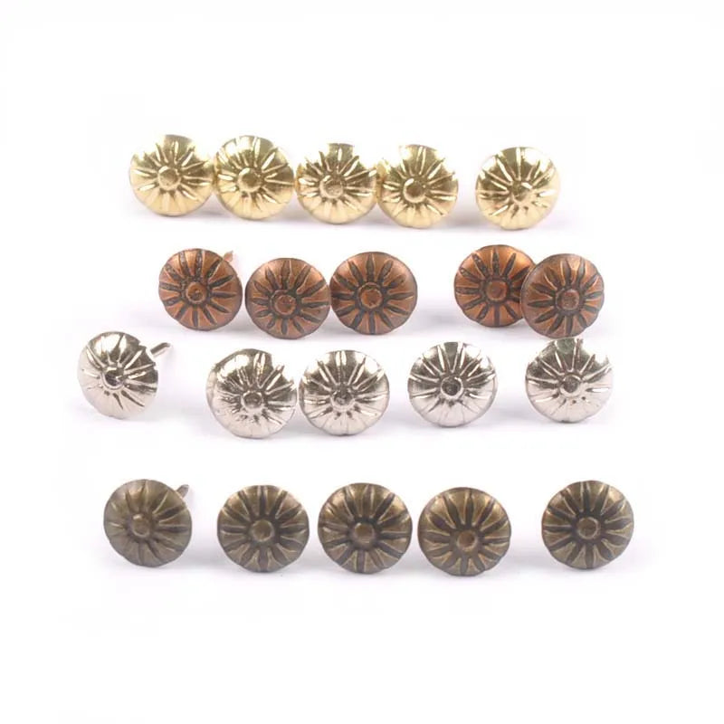 Brass Upholstery Tacks Antique Furniture Nails 11x16mm 50pcs Upholstery Tacks Qme