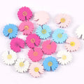 Multicolor Chrysanthemum Wooden Spacer Beads 25pcs – DIY Craft Wooden Craft Beads Qme Default Title