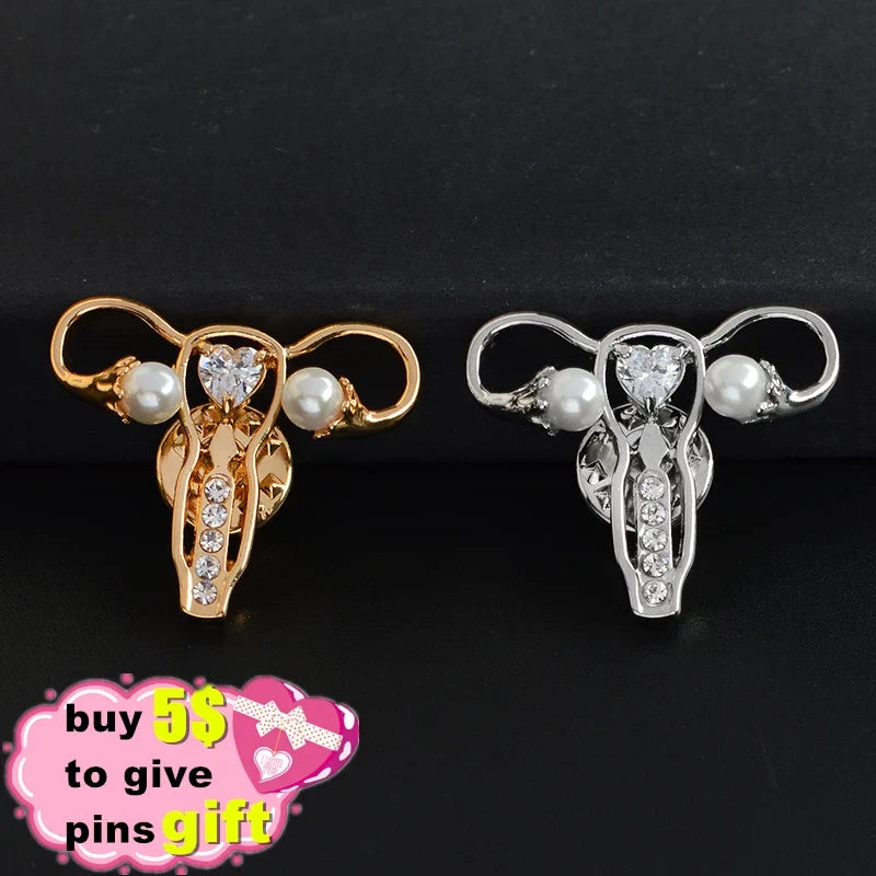 Medical Science Crystal Brooch Pins – Doctor Nurse Jewelry Brooch Pin Qme