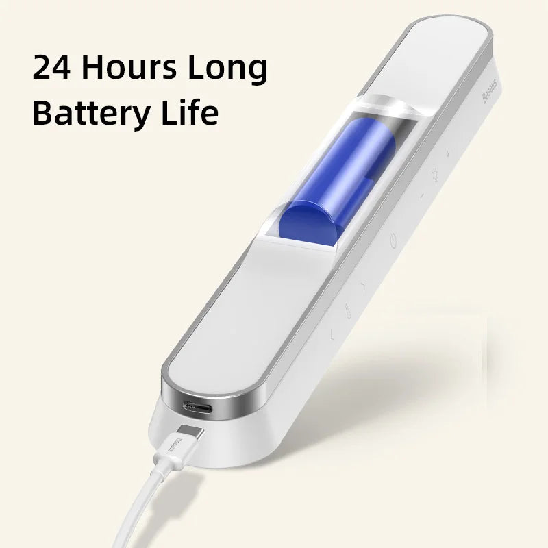Baseus Magnetic LED Desk Lamp – Rechargeable, Stepless Dimming Rechargeable Desk Lamp Qst