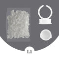 NATUHANA Disposable Lash Glue Holder Rings 100pcs Lash Glue Holder Ring Qme 100pcs x L1 - White