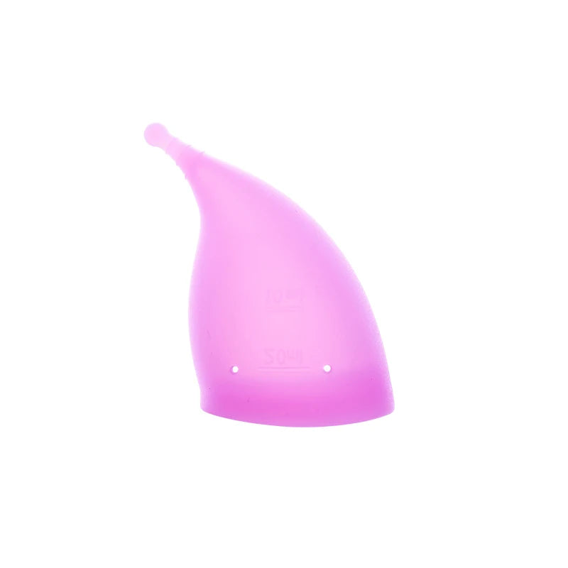 XceeFit Medical Grade Silicone Menstrual Cup – Reusable Menstrual Cup Qst 1Pc-Naked-Purple S Size