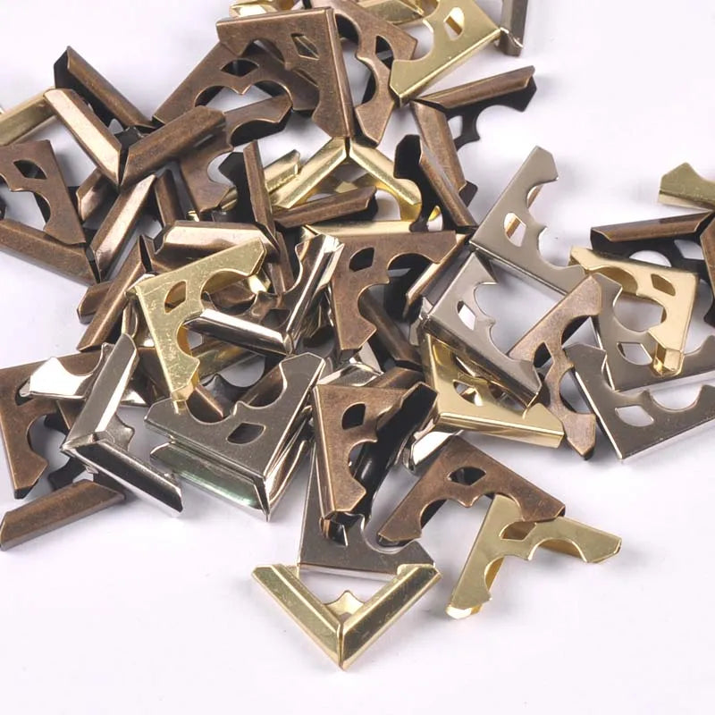 Metal Book Corner Protectors for Scrapbooking – 16x16mm Scrapbooking Accessories Qme