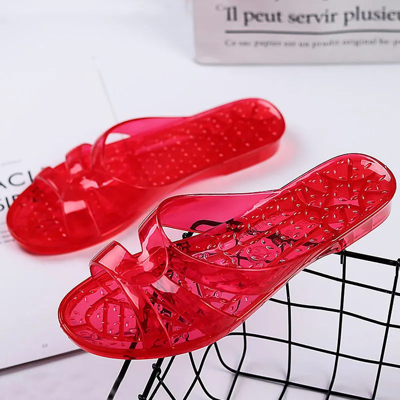 Women's Transparent Jelly Sandals – Non-Slip Casual Slides Women's Jelly Sandals Qst