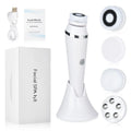4-in-1 Electric Facial Cleansing Brush | Rechargeable IPX7 Facial Cleansing Brush Qst White