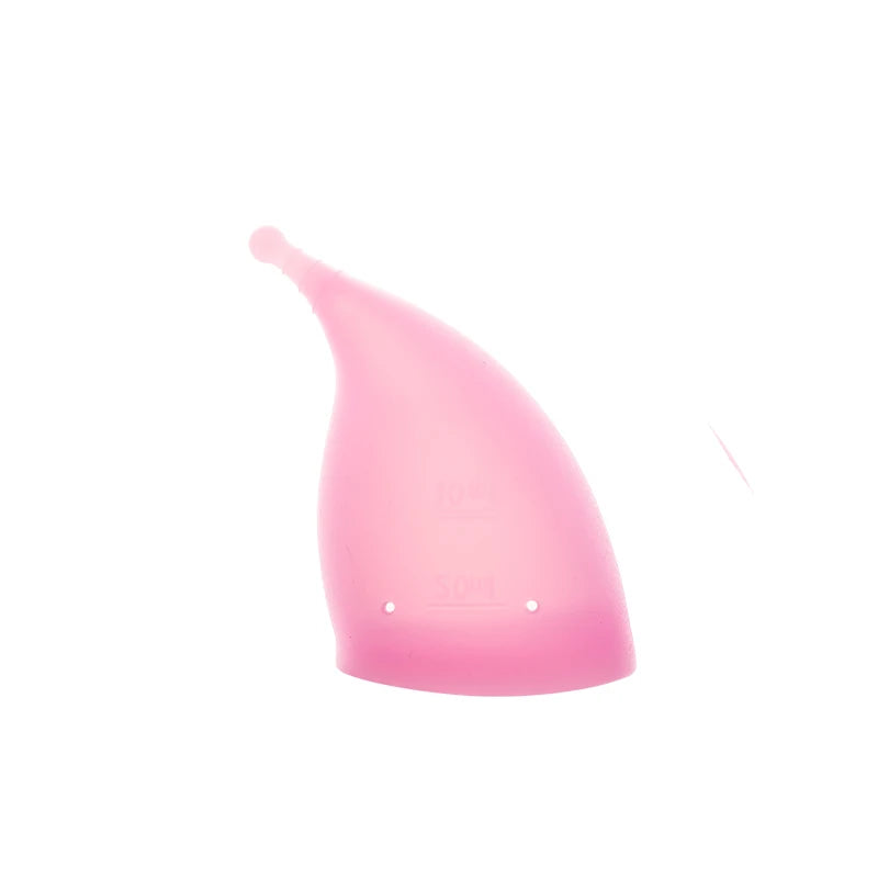 XceeFit Medical Grade Silicone Menstrual Cup – Reusable Menstrual Cup Qst 1Pc-Naked-Pink L Size