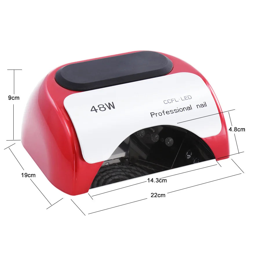 48W UV LED Nail Lamp – CCFL Gel Dryer with Auto Sensor UV LED Nail Lamp Qst