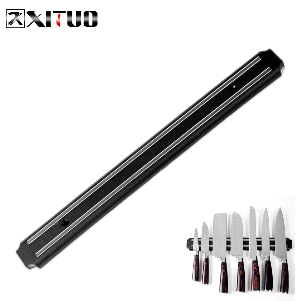 XITUO Magnetic Knife Holder Wall Mount Strip – 3 Sizes Magnetic Knife Strip Qst