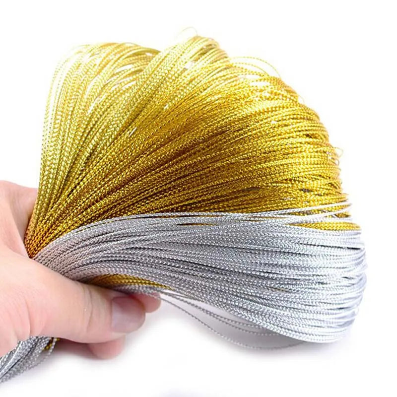 20m Gold & Silver Metallic Thread – DIY Tags, Labels & Crafts Metallic Craft Thread Qme