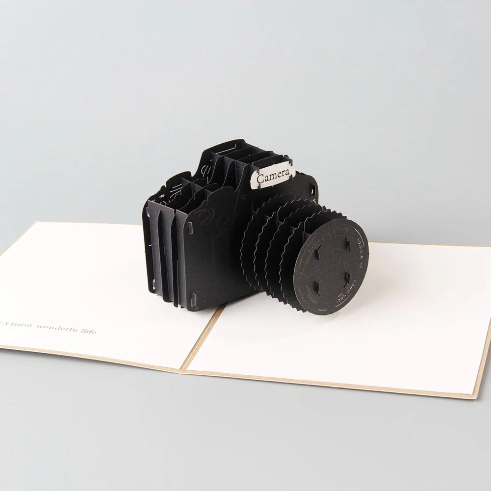 3D Pop-Up Retro Camera Greeting Card | Teacher's Day Gift Pop-Up Greeting Card Qme