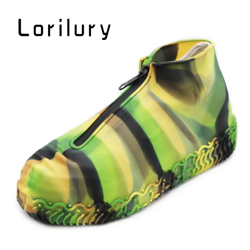 Reusable Waterproof Shoe Covers with Zipper – Men & Women Waterproof Shoe Covers Qst Camouflage L