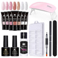 UV Nail Gel Extension Kit 8pcs – Manicure Set with Mini Lamp Nail Gel Extension Kit Qme 15pcs set China Mainland