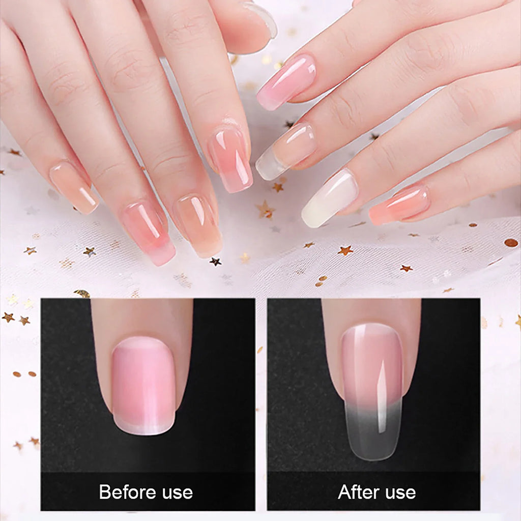 UV Nail Gel Extension Kit 8pcs – Manicure Set with Mini Lamp Nail Gel Extension Kit Qme