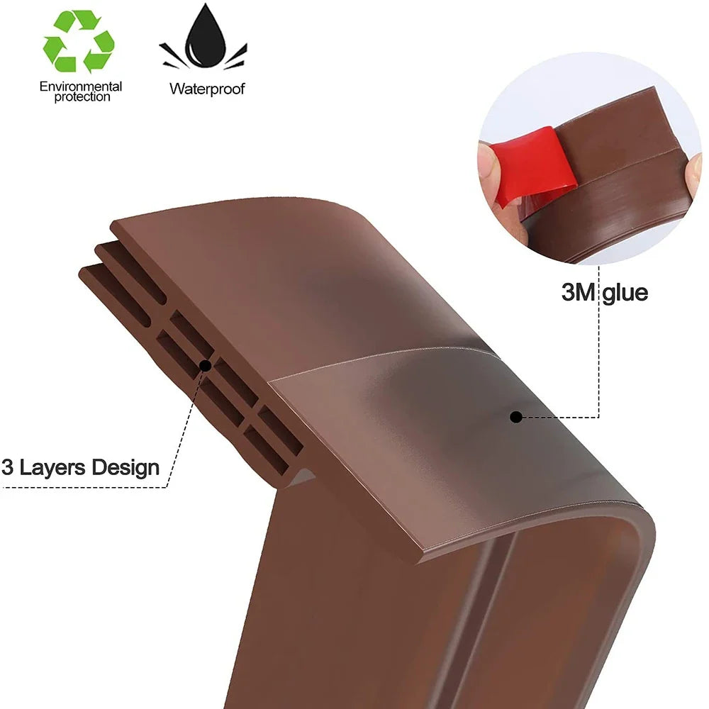 Door Bottom Weather Stripping Draft Blocker Self-Adhesive Silicone Door Weather Stripping Qme