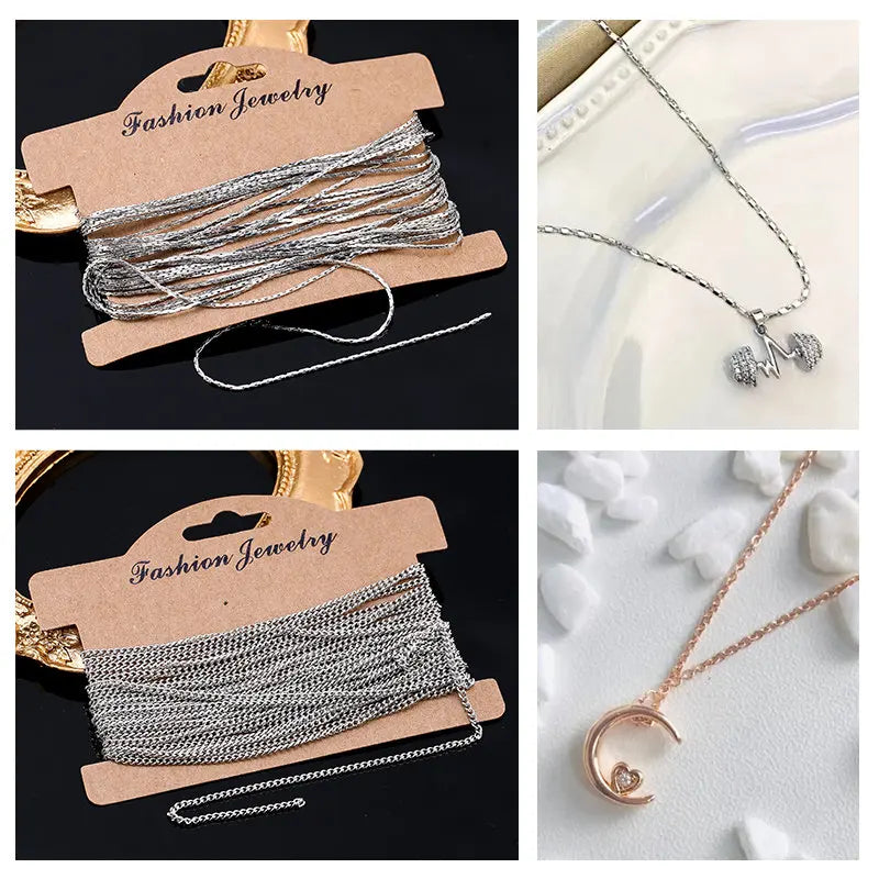 6 Types Jewelry Making Chains – Plated Silver Gold Copper Jewelry Making Chain Qme