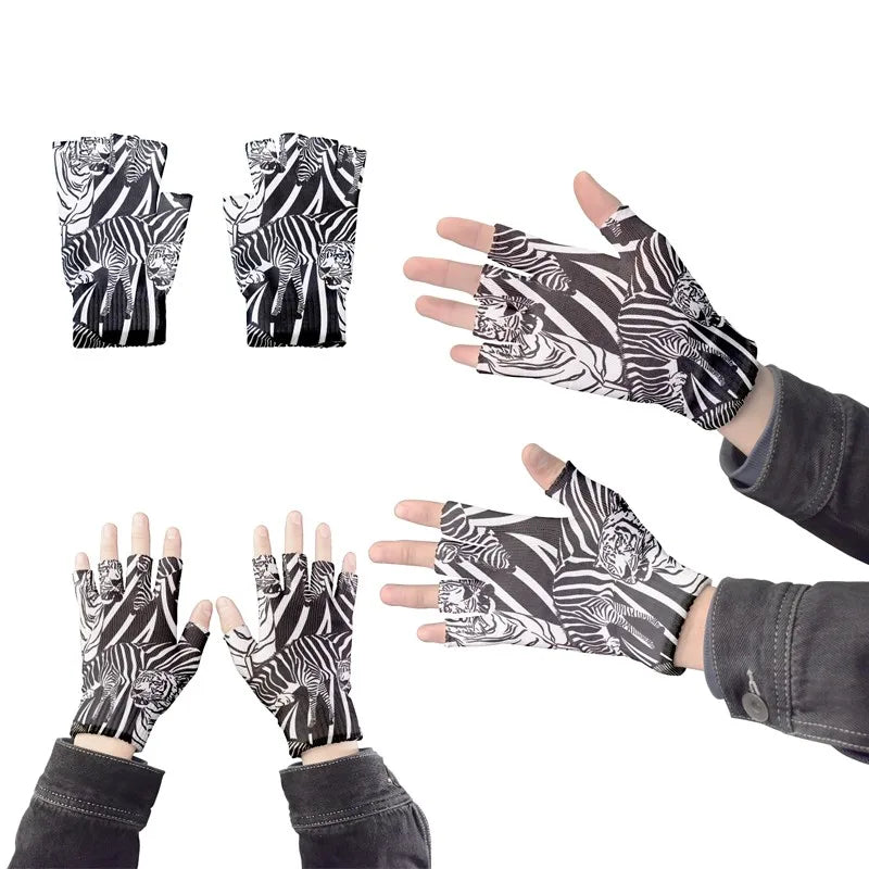 Women's Touch Screen Winter Mittens – Zebra Leopard Print Winter Touch Mittens Qme