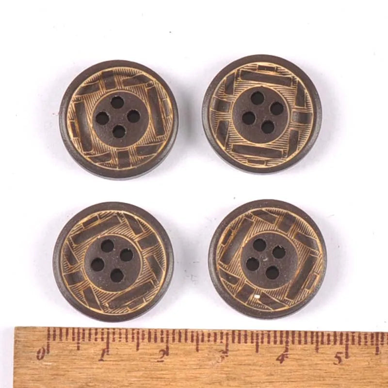 Retro Mixed Wood Buttons for Sewing & DIY Crafts | 20pcs Wood Craft Buttons Qme