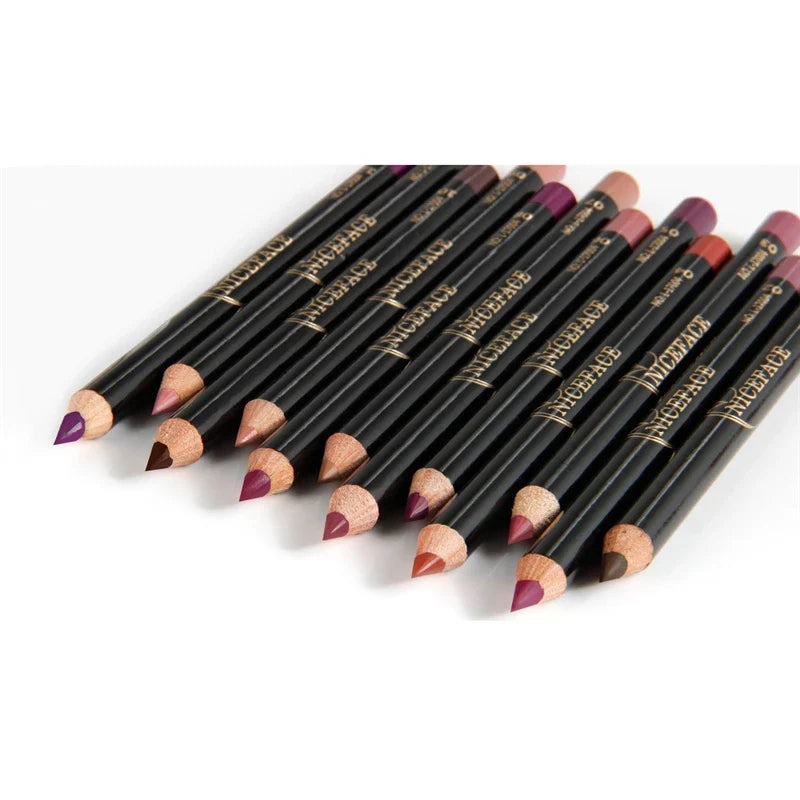 NICEFACE 12 Matte Nude Lipliner Pencils – Waterproof Set Lipliner Pencil Set Qme