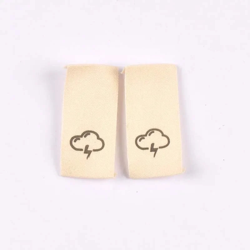 Cotton Woven Garment Care Labels | Weather Pattern 50pcs Woven Garment Labels Qme