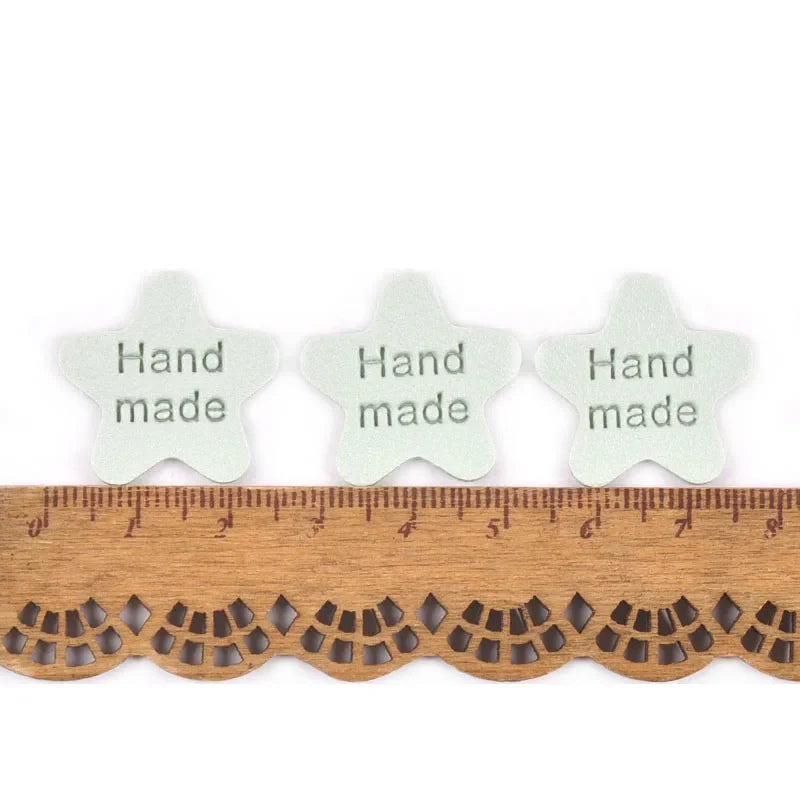 Star Embossed Leather Labels for DIY Sewing & Crafts | 20 Pcs Sewing Labels Qme