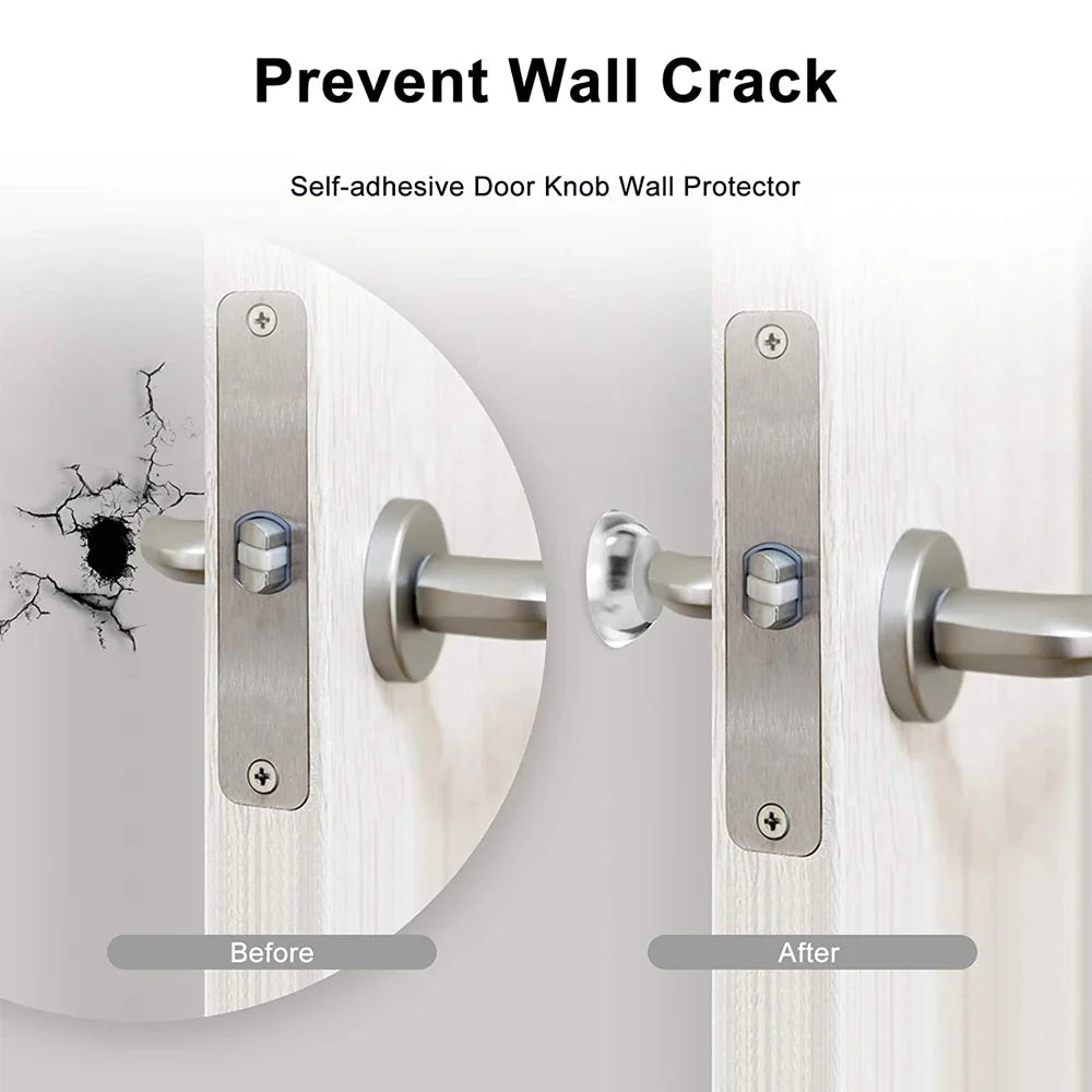 Self-Adhesive Door Stopper Wall Protector – Soft Round Bumper Door Bumper Guard Qme