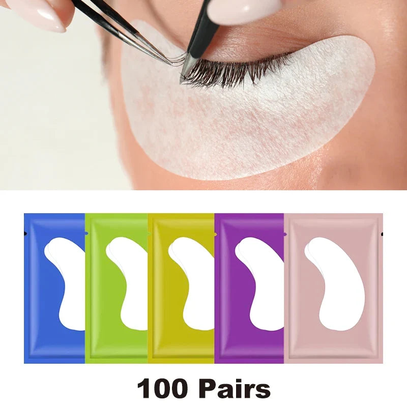 100 Pairs Under Eye Pads for Lash Extensions – Paper Patches Lash Extension Pads Qme