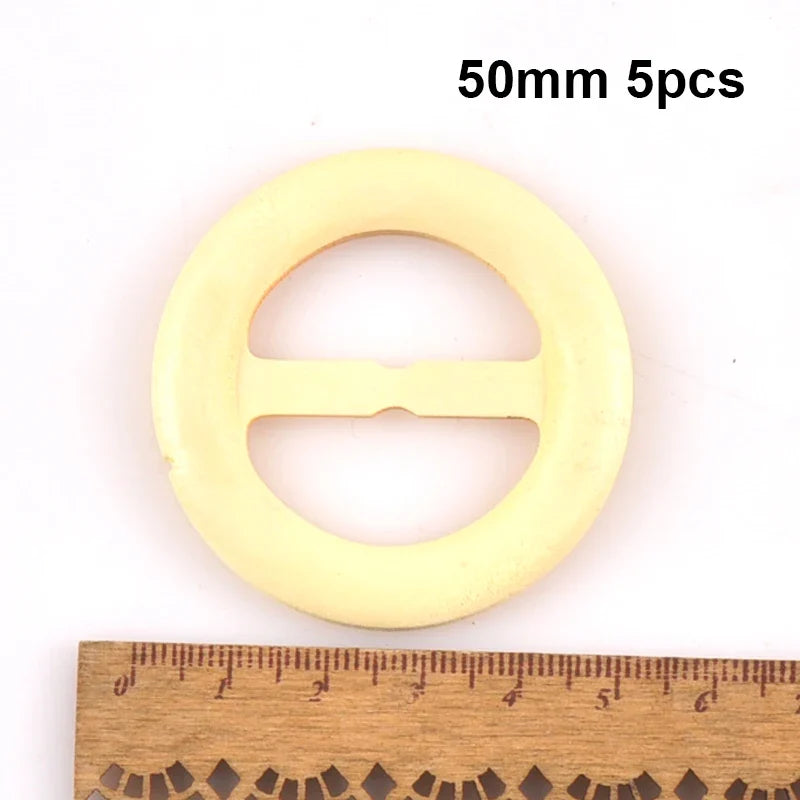 Wooden Round Ring Belt Buckles – DIY Sewing & Bag Accessory Sewing Ring Buckle Qme 50mm 5pcs