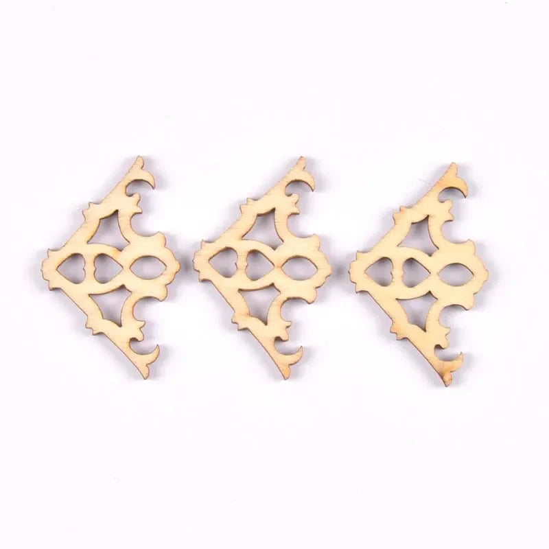 Wooden Book Corner Protectors – 20pc DIY Scrapbook Décor DIY Craft Embellishment Qme m1903-3