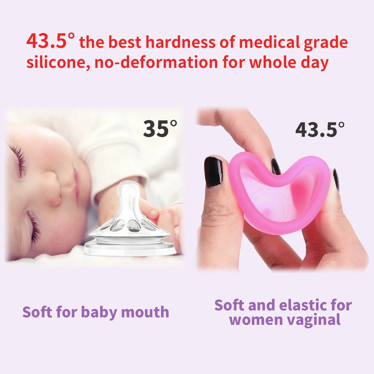 XceeFit Medical Grade Silicone Menstrual Cup – S & L Size Menstrual Cup Qst