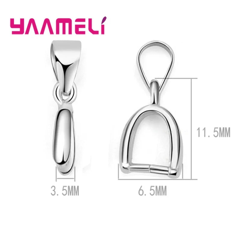 925 Sterling Silver Pendant Pinch Bail – DIY Jewelry Findings Jewelry Findings Qme