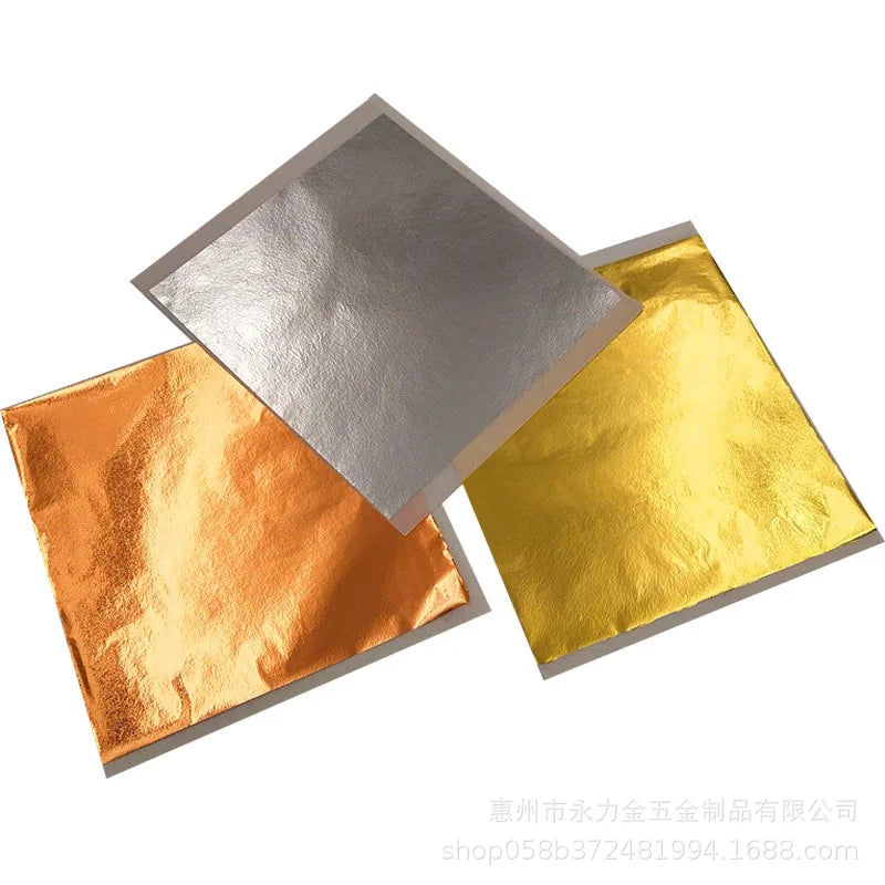 Imitation Foil Gilding Sheets – Gold, Silver & Copper DIY Craft Craft Foil Sheets Qme