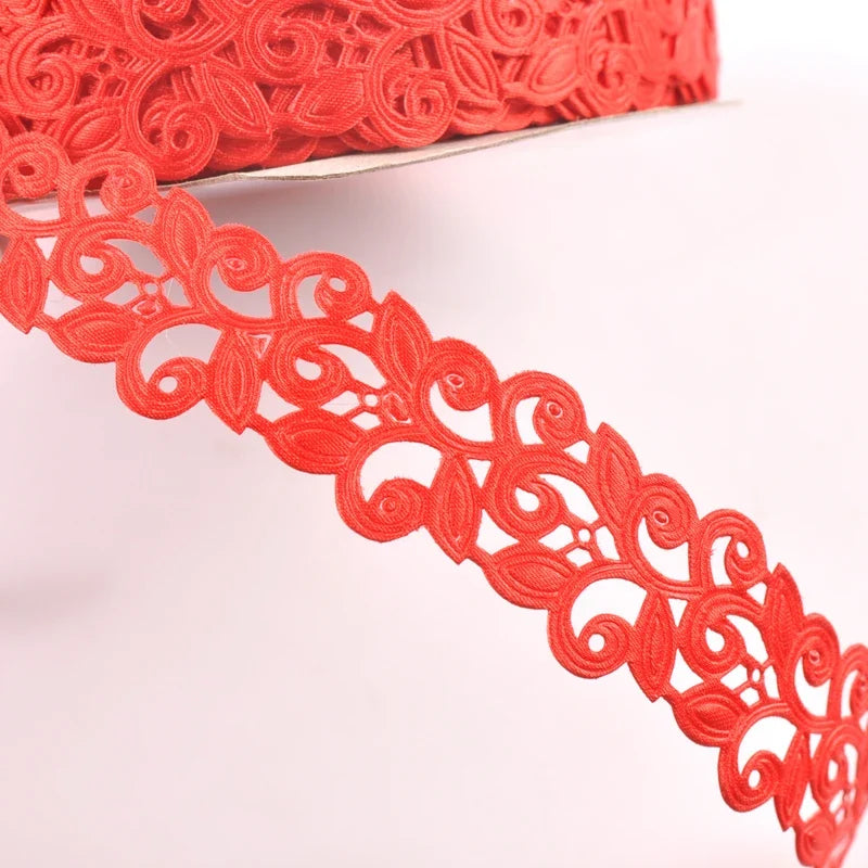 DIY Flower Embroidery Ribbon – Polyester Sewing Trim, 19 Colors Embroidery Ribbon Trim Qme 1 20 yards