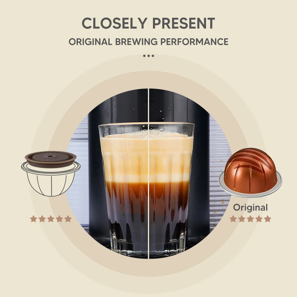 Reusable Silicone Lids for Nespresso Vertuo Capsules – 4 Sizes Coffee Pod Lid Qst
