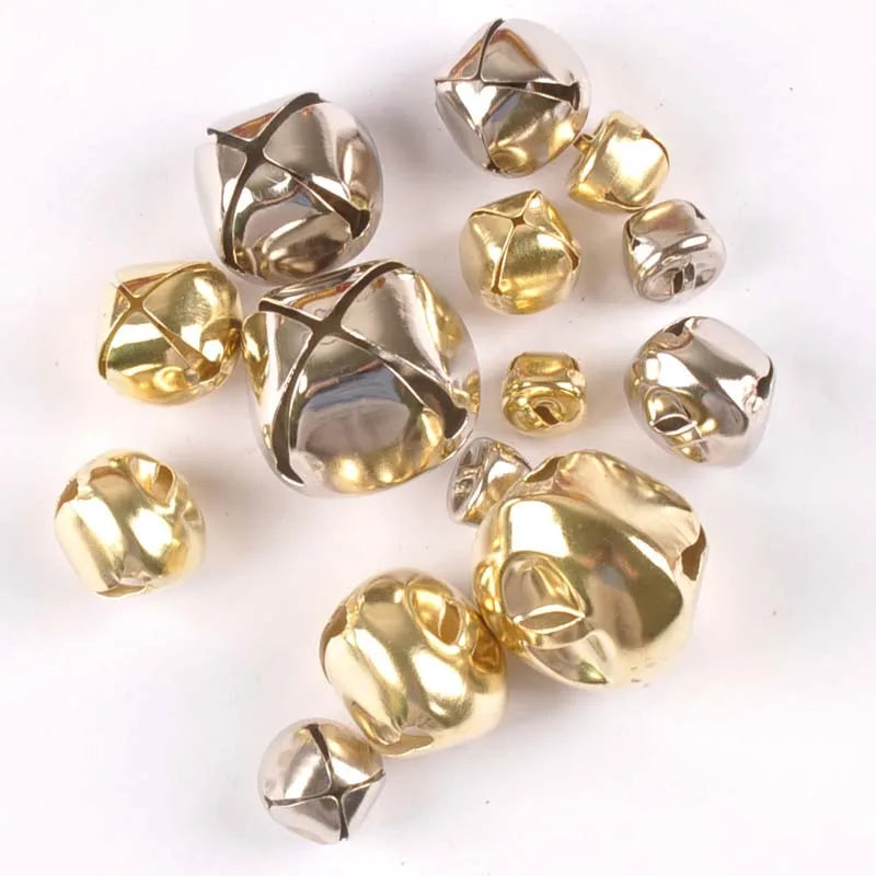 Gold & Silver Mini Jingle Bells for DIY Crafts & Party Decor Craft Bell Embellishments Qme