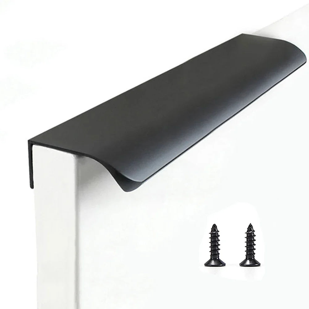Hidden Handle Kitchen Cabinet Pulls – Aluminum, Black, 7 Colors Cabinet Drawer Pulls Qme