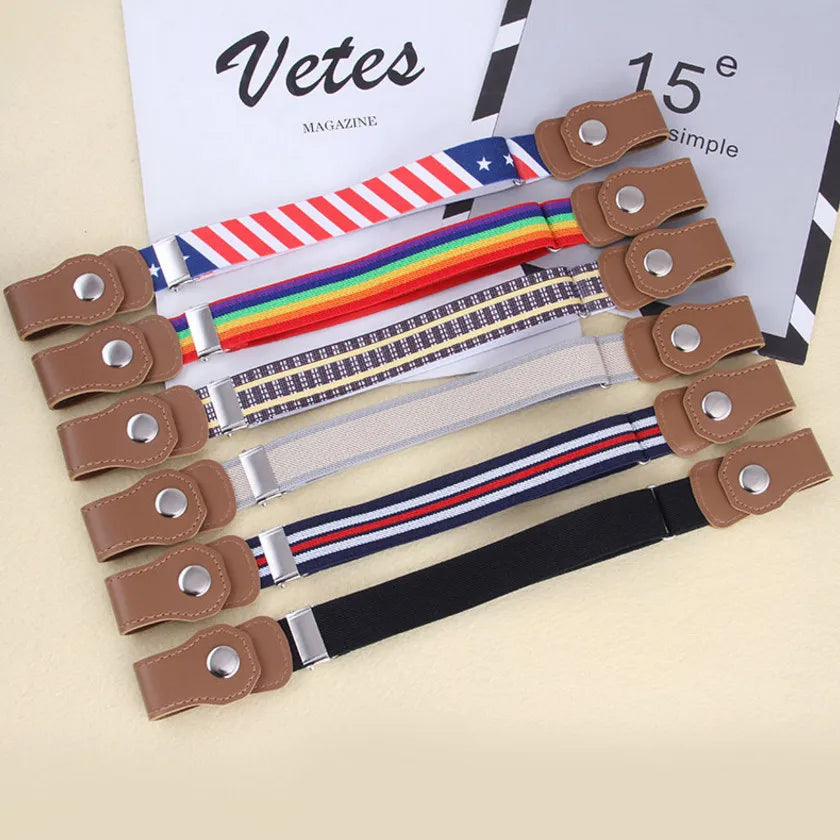 Kids Buckle-Free Elastic Stretch Belt for Toddlers | 17 Colors Kids Elastic Belt Qme