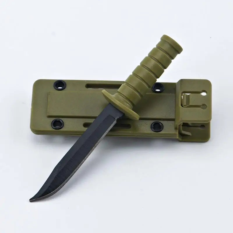 Swayboo Mini Neck Knife Sawtooth Fixed Blade – Camping Survival Fixed Blade Knife Qst Army Green