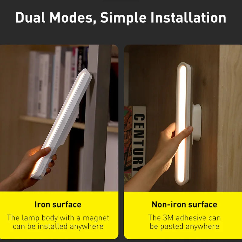 Baseus Magnetic LED Desk Lamp – Rechargeable, Stepless Dimming Rechargeable Desk Lamp Qst