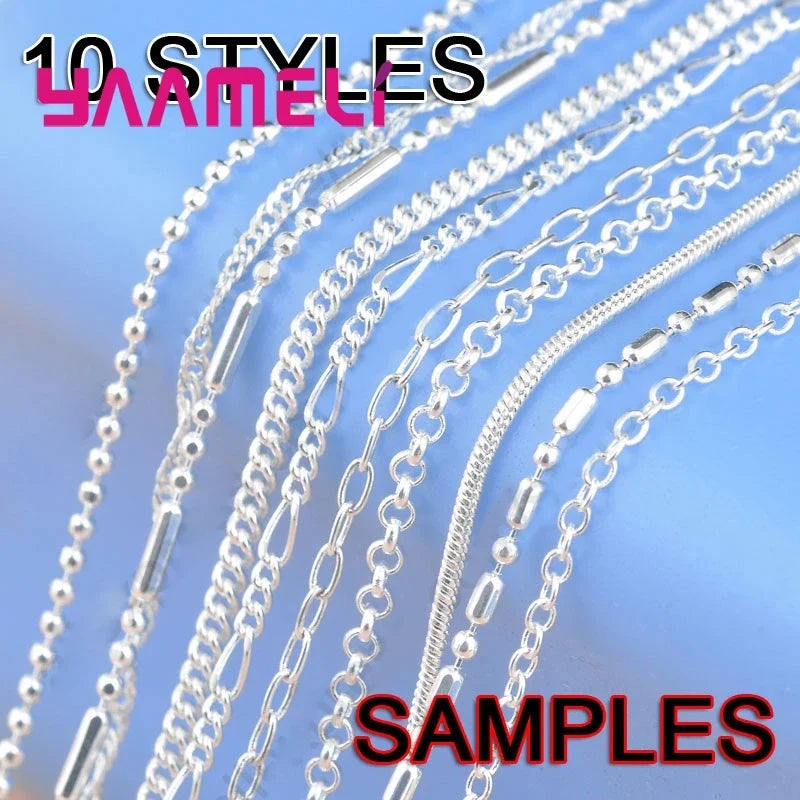 925 Sterling Silver Link Chain Necklace | 16–30 Inch Sterling Silver Necklace Qme