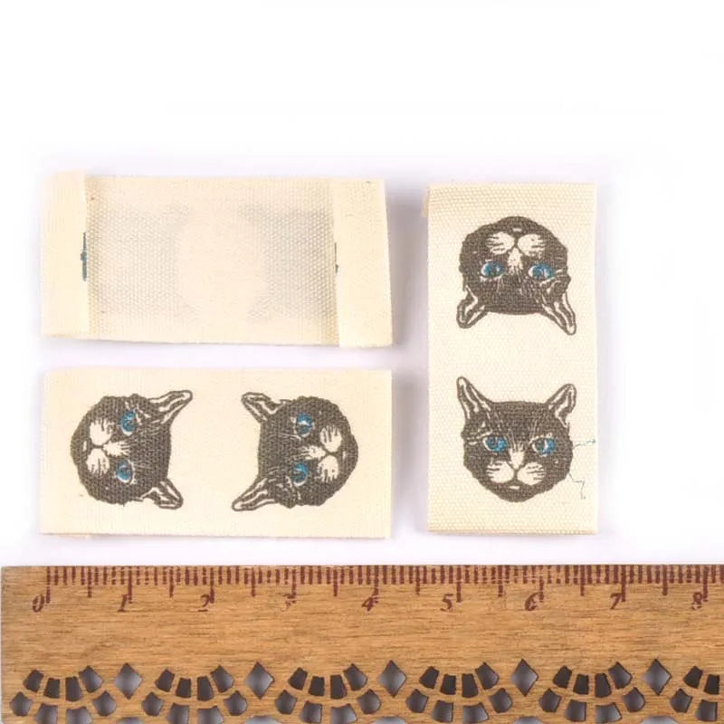 Mixed Animal Print Cotton Woven Labels 50pcs – DIY Sewing Woven Sewing Labels Qme