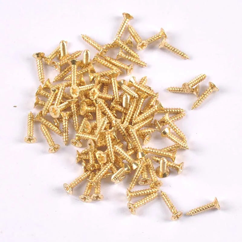 100pcs M2×3 Mini Flat Head Screws for Wood Box & Furniture Wood Screws Qme