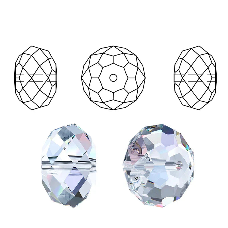 AAA Faceted Crystal Glass Spacer Beads for DIY Jewelry Making Crystal Jewelry Beads Qme