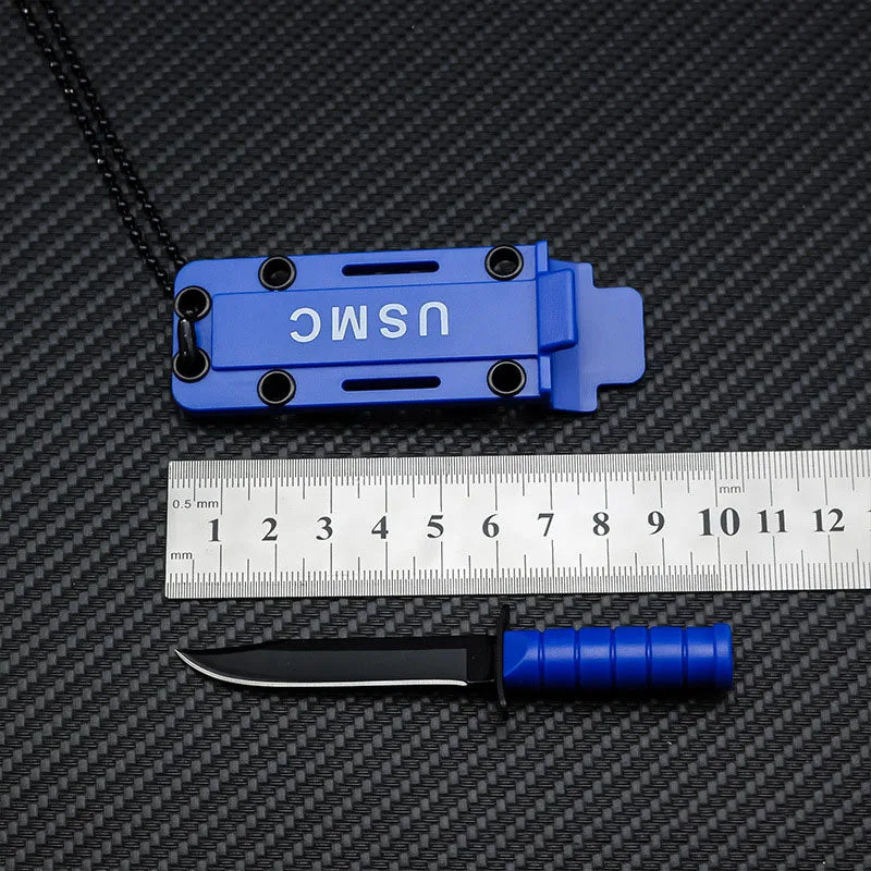 Swayboo Mini Neck Knife Sawtooth Fixed Blade – Camping Survival Fixed Blade Knife Qst
