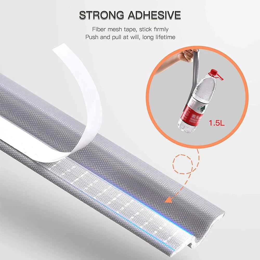 Cuttable Acoustic Door & Window Foam Seal Strip 2m — Weatherstrip Foam Weatherstrip Seal Qme