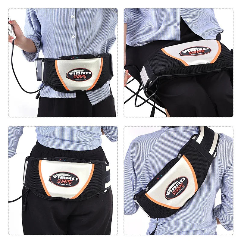 Vibrating Waist Massager Heating Belt – Belly Toning Wrap Waist Massager Belt Qst