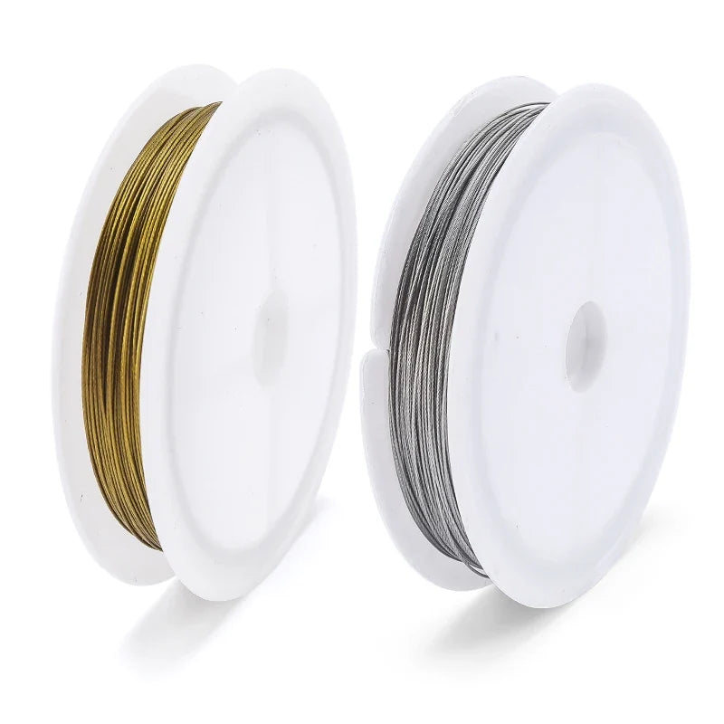 Gold Plated Stainless Steel Bead String Wire for Jewelry Making Jewelry Making Wire Qme